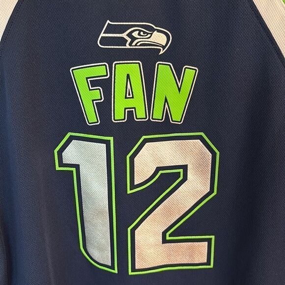 Seattle Seahawks Football Women’s Fan #12 Jersey Front Bling Accents Size XXL - Picture 9 of 11